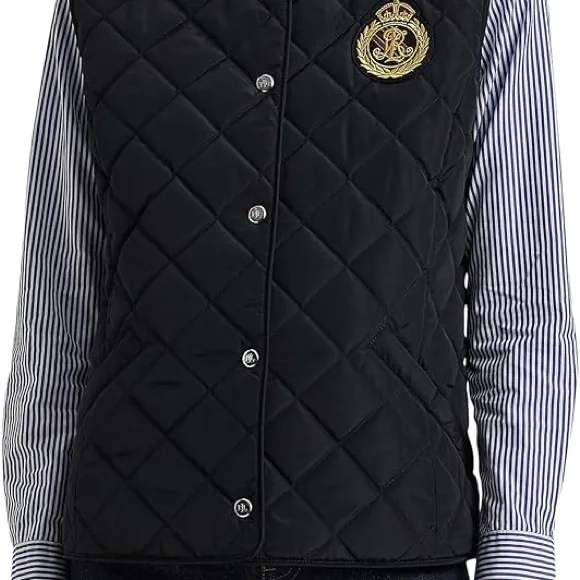 Lauren Ralph Lauren Women's Recycled Quilt Vest W Crest 23" - Picture 4 of 10